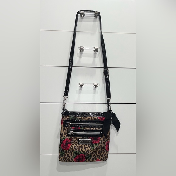 Betsey Johnson Leopard Print Floral Crossbody - Picture 3 of 14
